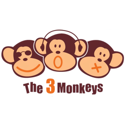 The 3 Monkeys Sandwich Bar logo.